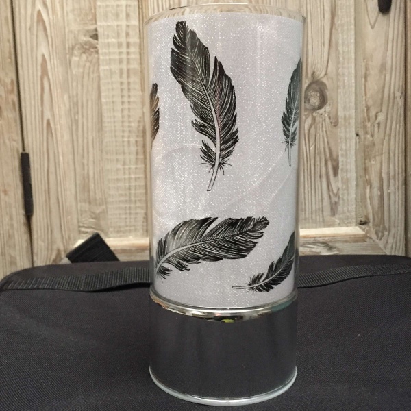 Feather design LED Glass lamp